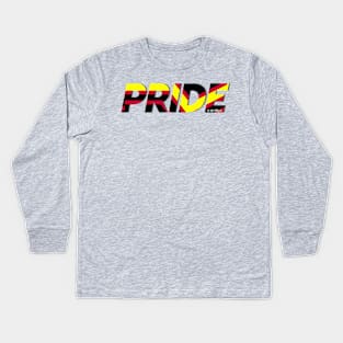 LGBTQ+ PRIDE: Rubber Pride Flag Kids Long Sleeve T-Shirt